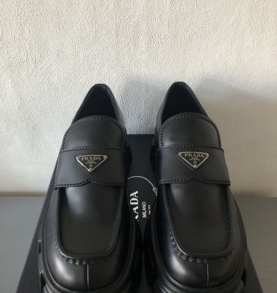 Prada Loafers Monolith Brushed Leather