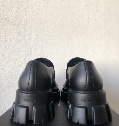 Prada Loafers Monolith Brushed Leather
