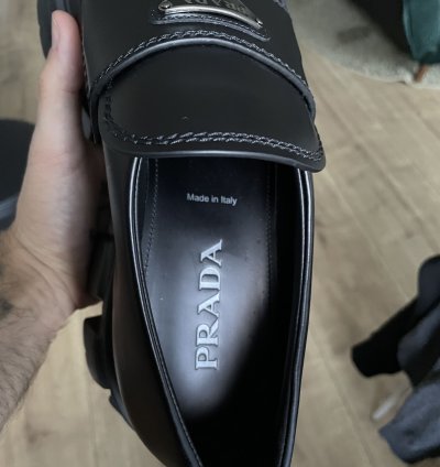 Prada Loafers Monolith Brushed Leather
