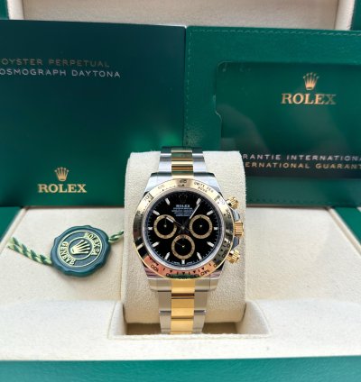 Rolex Daytona Unworn Cosmograph Daytona 40mm Black Dial Two Tone Bracelet 126503 Box Papers 2024