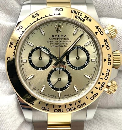 Rolex Daytona Unworn Cosmograph Daytona 40mm Champagne Dial Two Tone Bracelet 126503 Box Papers 2024