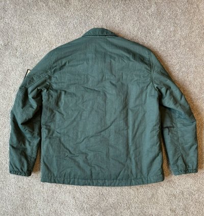 Stone Island Padded Zipped Overshirt Jacket Petrol