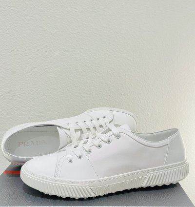 Prada Low Top Canvas Leather Sneakers Shoes