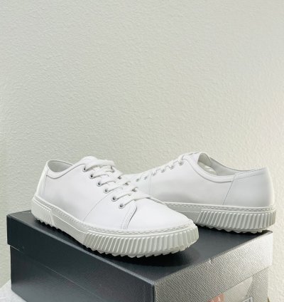 Prada Low Top Canvas Leather Sneakers Shoes