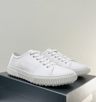 Prada Low Top Canvas Leather Sneakers Shoes