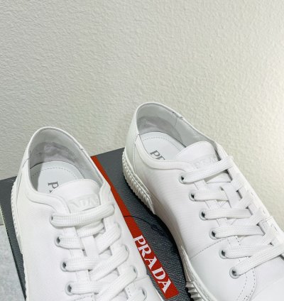 Prada Low Top Canvas Leather Sneakers Shoes
