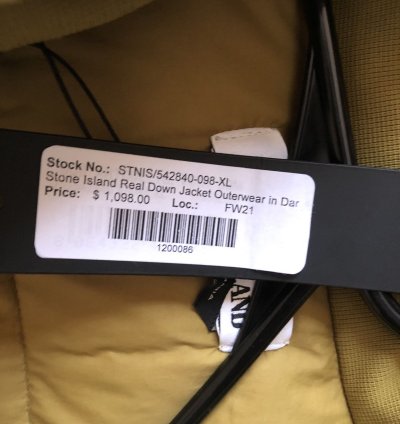 Stone Island Panama Modified Down Jacket olvie
