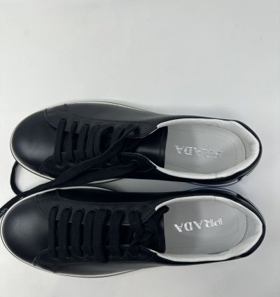Prada Low Top Leather Sneakers