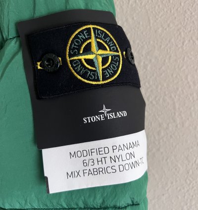 Stone Island Panama Nylon Metal Down Jacket In Green