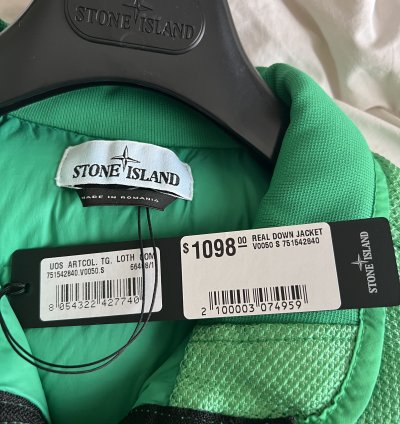 Stone Island Panama Nylon Metal Down Jacket In Green