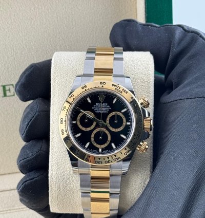 Rolex Daytona Yellow Gold And Steel Black Dial 126503