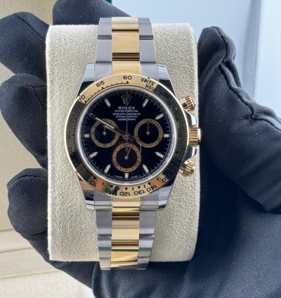 Rolex Daytona Yellow Gold And Steel Black Dial 126503