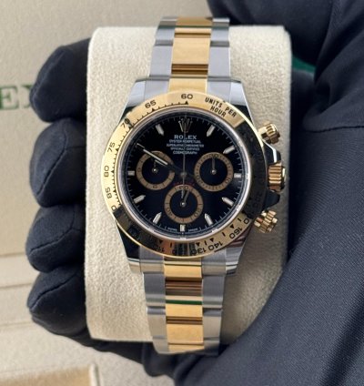 Rolex Daytona Yellow Gold And Steel Black Dial 126503