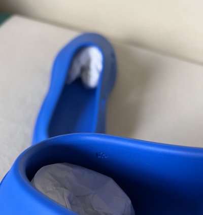 Prada Mellow Rubber Slip Ons In Blue