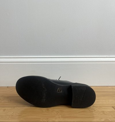 Prada Men Black Spazzolato Leather Shoes