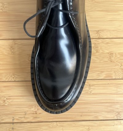 Prada Men Black Spazzolato Leather Shoes