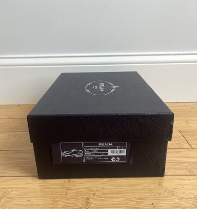 Prada Men Black Spazzolato Leather Shoes
