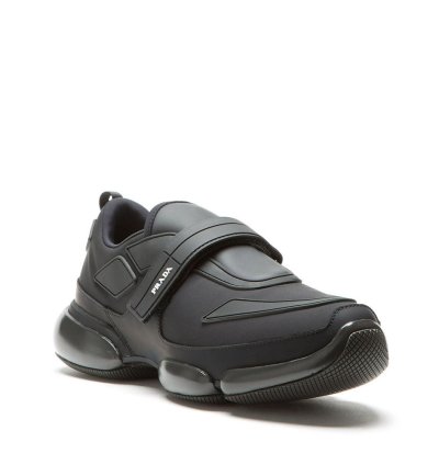 Prada Men Cloudbust Sneaker Shoes Black Strapped