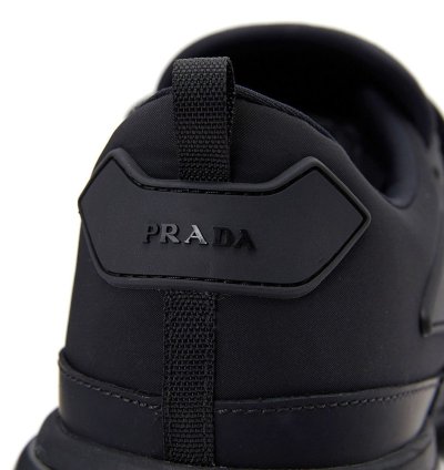 Prada Men Cloudbust Sneaker Shoes Black Strapped