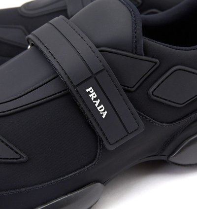 Prada Men Cloudbust Sneaker Shoes Black Strapped