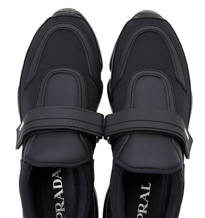 Prada Men Cloudbust Sneaker Shoes Black Strapped