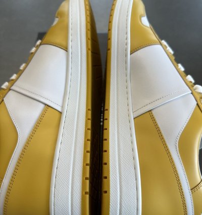 Prada Men Downtown Leather Low Top Sneaker Sun Size 10 Uk