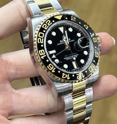 Rolex Gmt-master Ii 116713ln Stainless Steel With Yellow Gold Watch