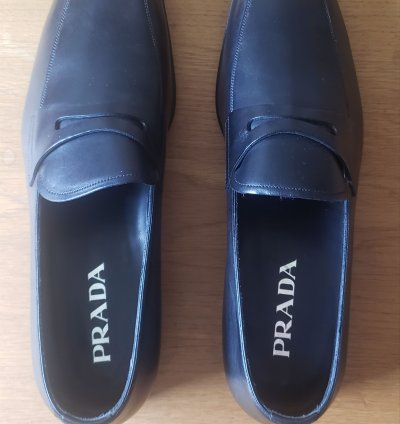 Prada Men Leather Shoes Size Uk9 Us10 New Old Stock