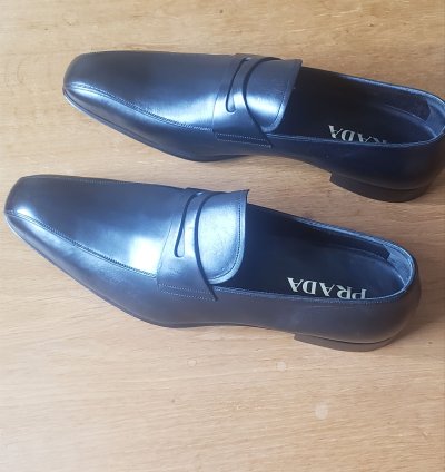 Prada Men Leather Shoes Size Uk9 Us10 New Old Stock