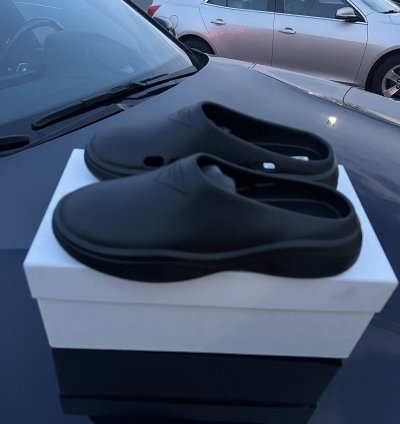 Prada Men Mellow Foam Rubber Mules Clogs Slip On Shoes