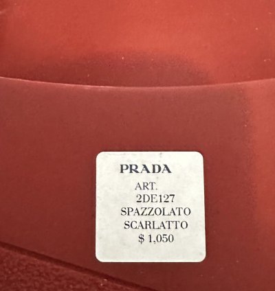 Prada Men Triangle Loafers In Red