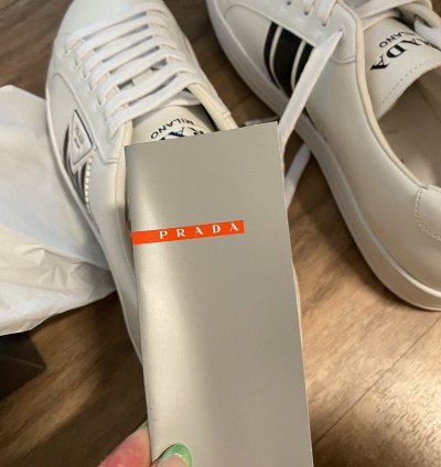 Prada Mens Leather Sneakers