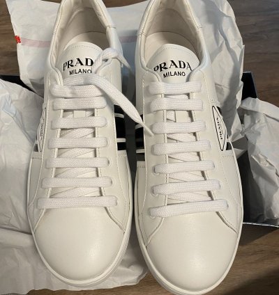 Prada Mens Leather Sneakers