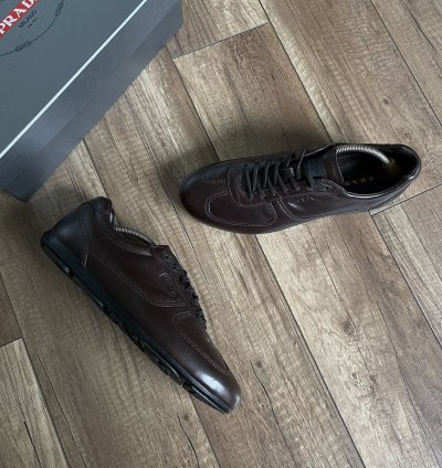 Prada Milano Leather Low Casual Shoes Sneakers