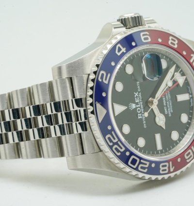 Rolex Gmt-master Ii 126710blro 40mm Jubile Pepsi Black Dial