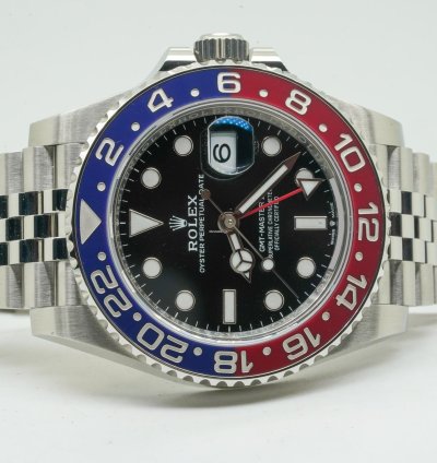 Rolex Gmt-master Ii 126710blro 40mm Jubile Pepsi Black Dial