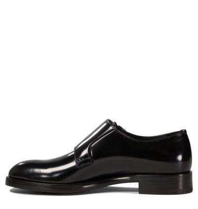 Prada Monk Shoes In Brushed Leather Size Uk 9