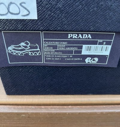 Prada Monolith Brushed Leather Loafers Size 8