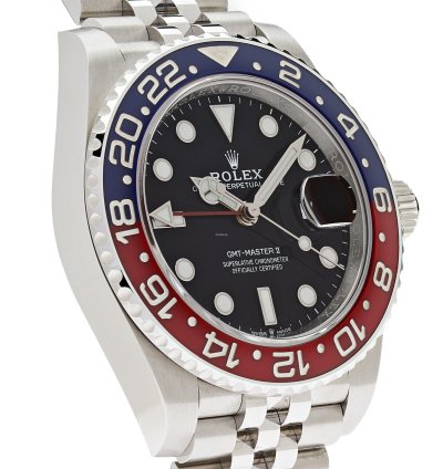 Rolex Gmt-master Ii 126710blro Pepsi Stainless Steel Black Dial Jubilee
