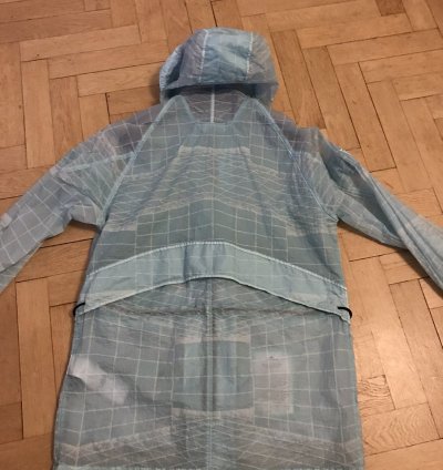 Stone Island Reflective Grid On Lamy-tc Jacket Aqua
