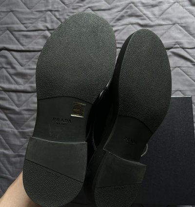 Prada Monolith Lace Up Derby Shoes Black