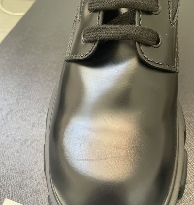 Prada Monolith Leather And Nylon Fabric Boots Size 11us 45eu