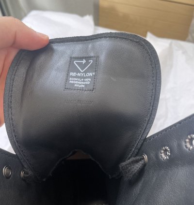 Prada Monolith Leather And Nylon Fabric Boots Size 11us 45eu