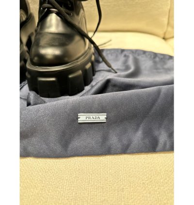 Prada Monolith Leather Biker Boots