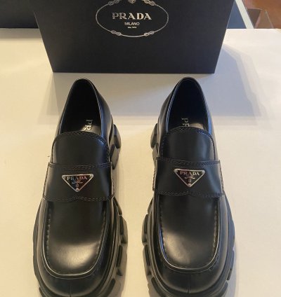 Prada Monolith Leather Loafer