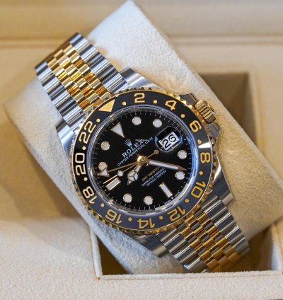 Rolex Gmt-master Ii 126713grnr 126713 Grnr Steel Gold Black Dial 40mm
