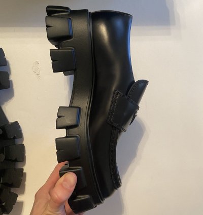 Prada Monolith Leather Loafer