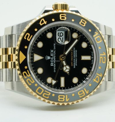 Rolex Gmt-master Ii 126713grnr 126713 Grnr Steel Gold Black Dial 40mm