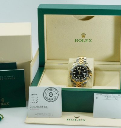 Rolex Gmt-master Ii 126713grnr 126713 Grnr Steel Gold Black Dial 40mm