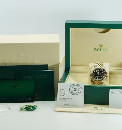 Rolex Gmt-master Ii 126713grnr 126713 Grnr Steel Gold Black Dial 40mm